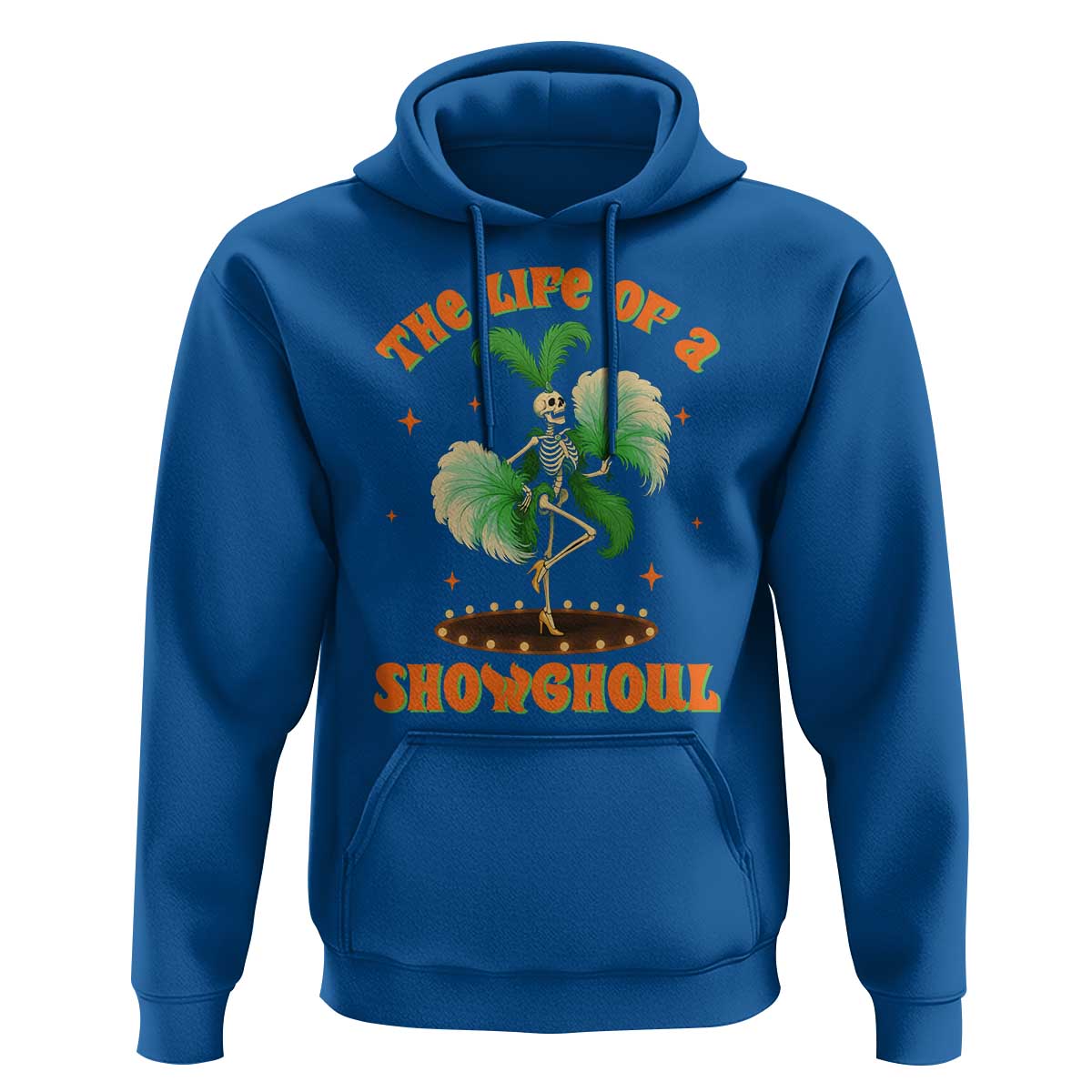 Funny Halloween Costume Showgirl Hoodie The Life of A Showghoul Slay Skeleton Girl - Wonder Print Shop