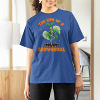 Funny Halloween Costume Showgirl T Shirt For Women The Life of A Showghoul Slay Skeleton Girl - Wonder Print Shop