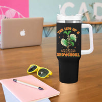 Funny Halloween Costume Showgirl Tumbler With Handle The Life of A Showghoul Slay Skeleton Girl - Wonder Print Shop