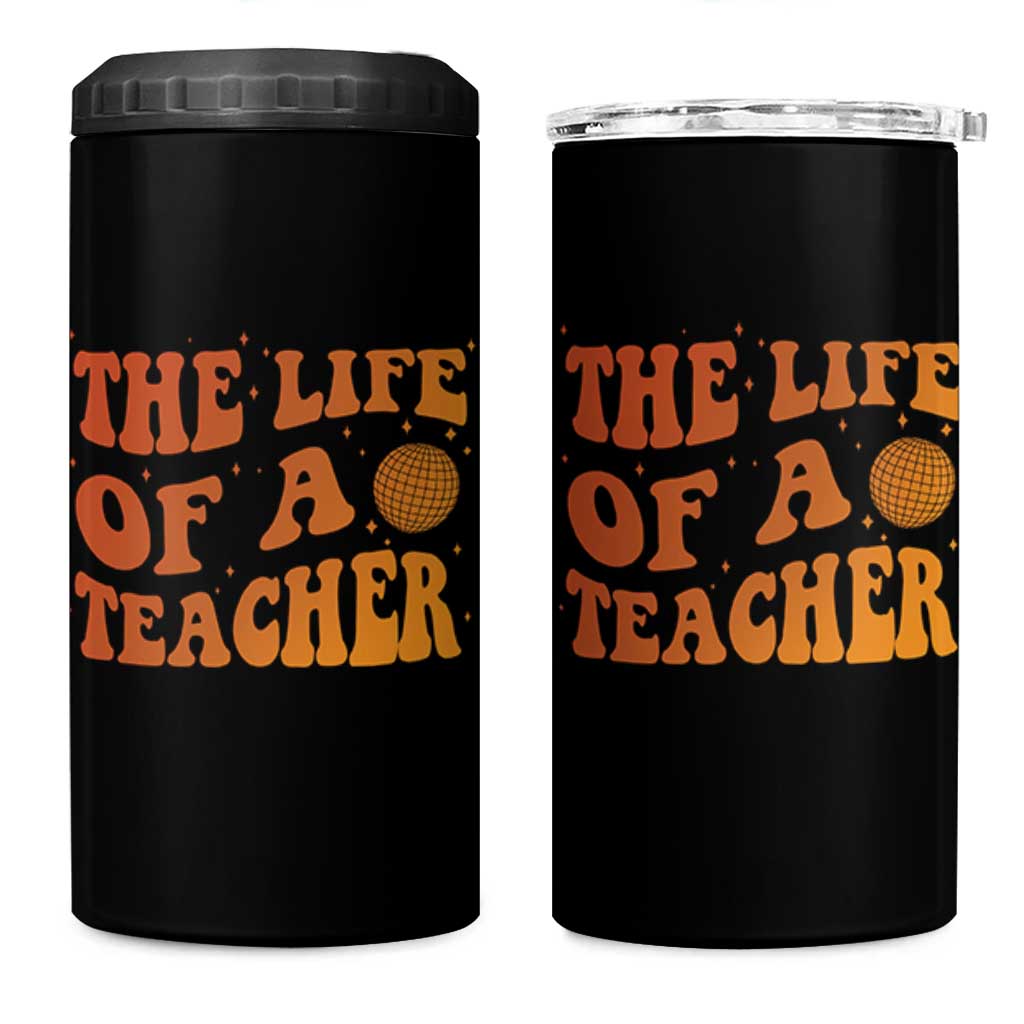 The Life Of A Teacher 4 in 1 Can Cooler Tumbler In My Teacher Era Concert - Wonder Print Shop