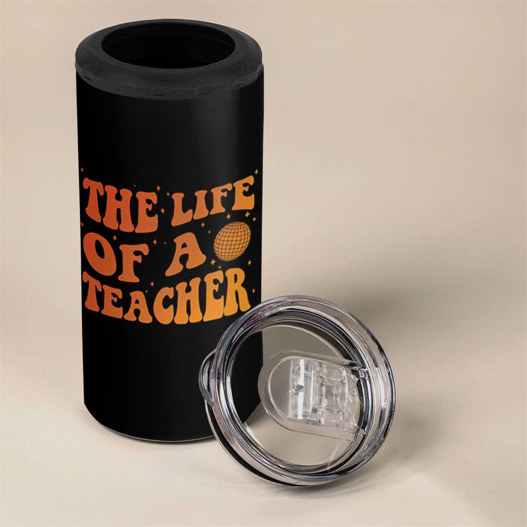 The Life Of A Teacher 4 in 1 Can Cooler Tumbler In My Teacher Era Concert - Wonder Print Shop