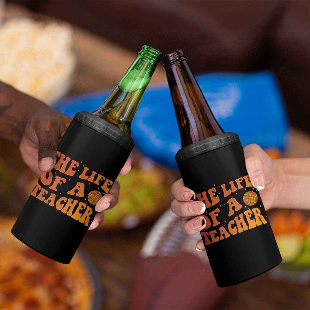 The Life Of A Teacher 4 in 1 Can Cooler Tumbler In My Teacher Era Concert - Wonder Print Shop