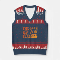 The Life Of A Teacher V-Neck Knit Sweater Vest In My Teacher Era Concert - Wonder Print Shop