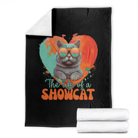 The Life Of A Showcat Throw Blanket Funny Cat Showgirl Era Heart Shape - Wonder Print Shop