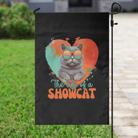 The Life Of A Showcat Garden Flag Funny Cat Showgirl Era Heart Shape - Wonder Print Shop