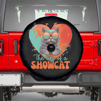 The Life Of A Showcat Spare Tire Cover Funny Cat Showgirl Era Heart Shape - Wonder Print Shop
