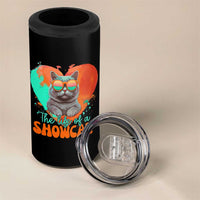 The Life Of A Showcat 4 in 1 Can Cooler Tumbler Funny Cat Showgirl Era Heart Shape - Wonder Print Shop