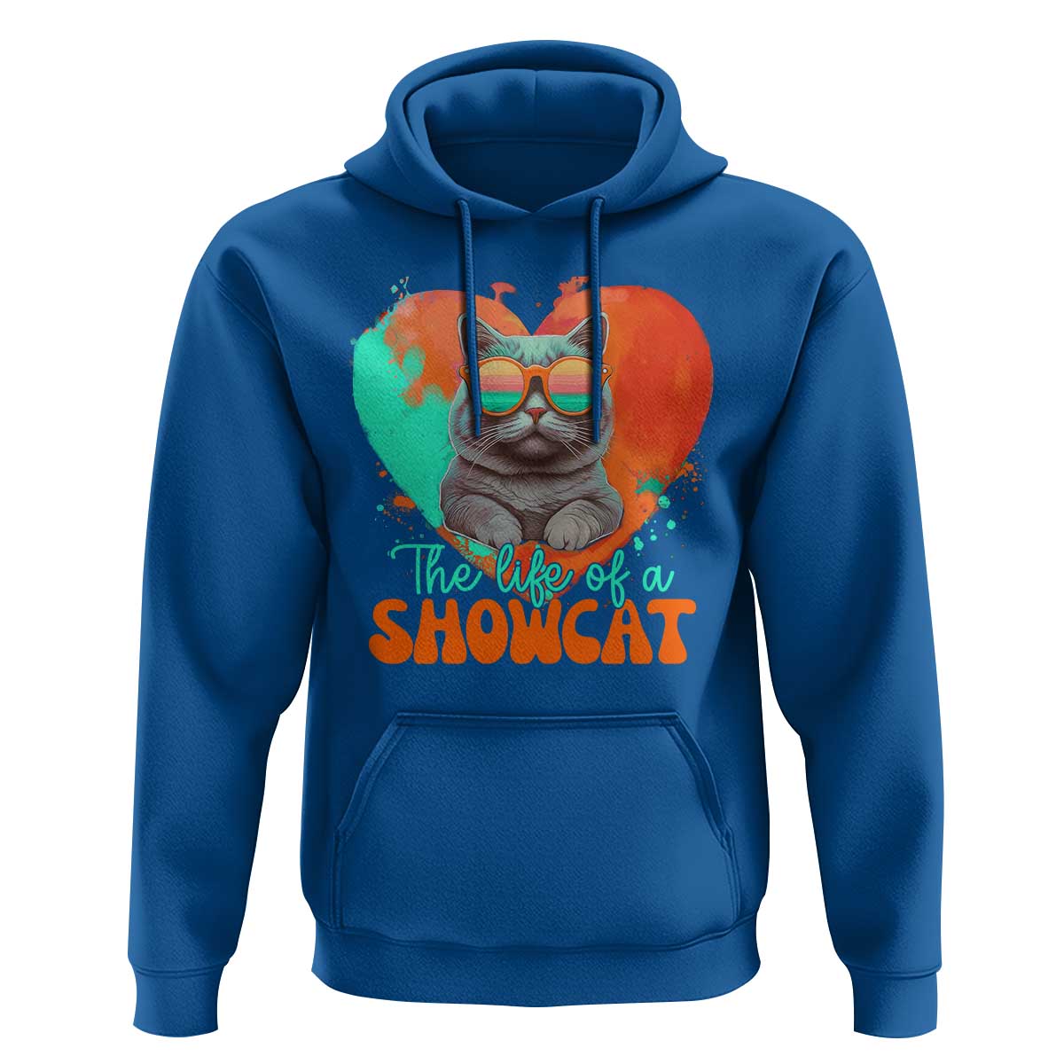 The Life Of A Showcat Hoodie Funny Cat Showgirl Era Heart Shape - Wonder Print Shop