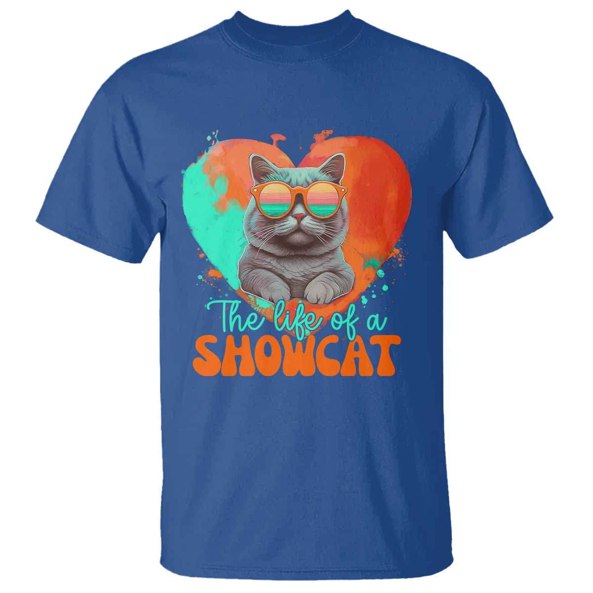 The Life Of A Showcat T Shirt Funny Cat Showgirl Era Heart Shape - Wonder Print Shop
