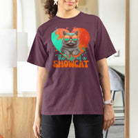 The Life Of A Showcat T Shirt For Women Funny Cat Showgirl Era Heart Shape TS10
