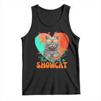 The Life Of A Showcat Tank Top Funny Cat Showgirl Era Heart Shape - Wonder Print Shop