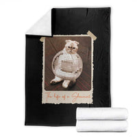 The Life Of A Showcat Throw Blanket Funny Vintage Photo Cat Era - Wonder Print Shop