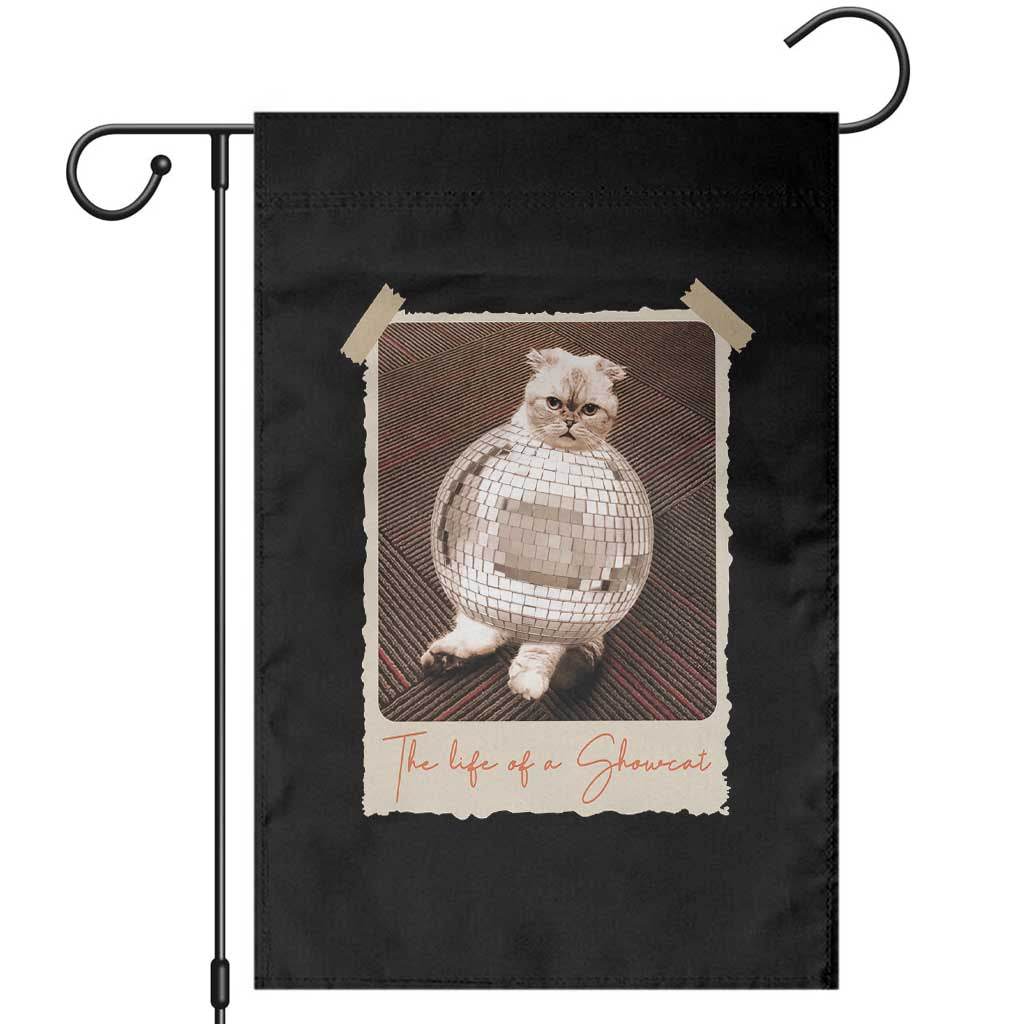 The Life Of A Showcat Garden Flag Funny Vintage Photo Cat Era - Wonder Print Shop