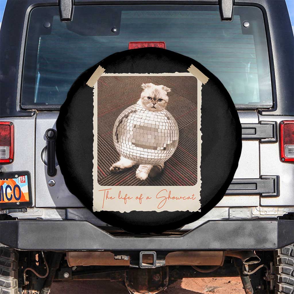 The Life Of A Showcat Spare Tire Cover Funny Vintage Photo Cat Era - Wonder Print Shop