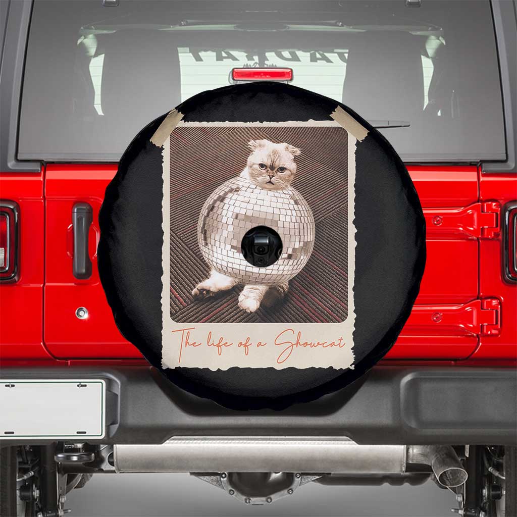 The Life Of A Showcat Spare Tire Cover Funny Vintage Photo Cat Era - Wonder Print Shop