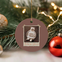 The Life Of A Showcat Ceramic Ornament Funny Vintage Photo Cat Era - Wonder Print Shop