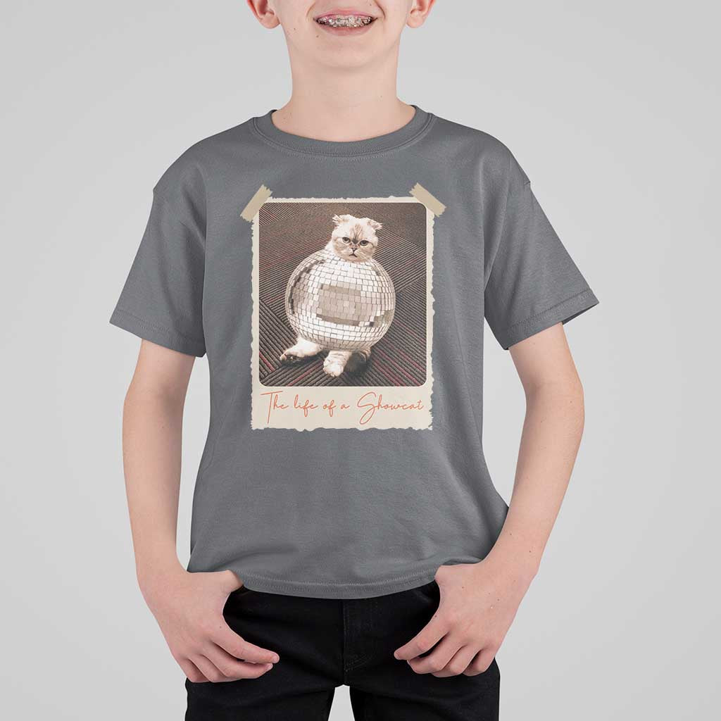 The Life Of A Showcat T Shirt For Kid Funny Vintage Photo Cat Era - Wonder Print Shop
