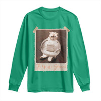 The Life Of A Showcat Long Sleeve Shirt Funny Vintage Photo Cat Era - Wonder Print Shop