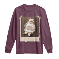 The Life Of A Showcat Long Sleeve Shirt Funny Vintage Photo Cat Era - Wonder Print Shop
