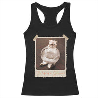 The Life Of A Showcat Racerback Tank Top Funny Vintage Photo Cat Era - Wonder Print Shop