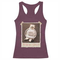 The Life Of A Showcat Racerback Tank Top Funny Vintage Photo Cat Era - Wonder Print Shop