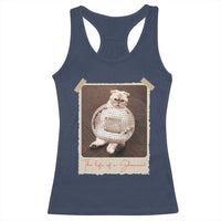 The Life Of A Showcat Racerback Tank Top Funny Vintage Photo Cat Era - Wonder Print Shop