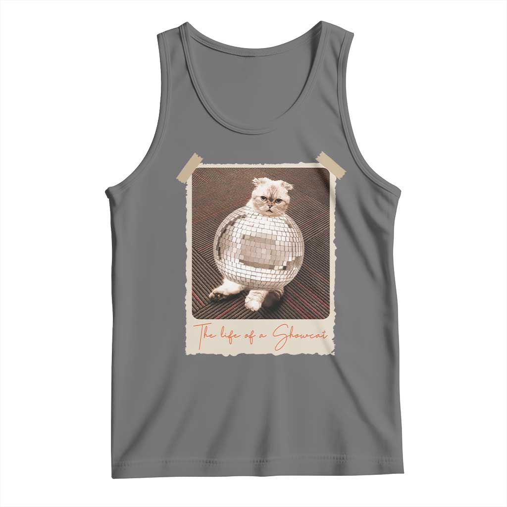 The Life Of A Showcat Tank Top Funny Vintage Photo Cat Era - Wonder Print Shop