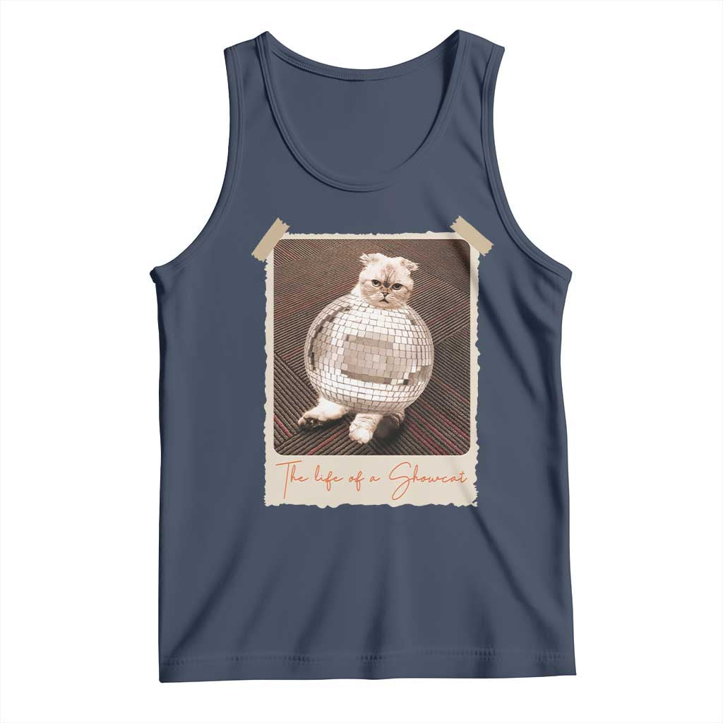 The Life Of A Showcat Tank Top Funny Vintage Photo Cat Era - Wonder Print Shop