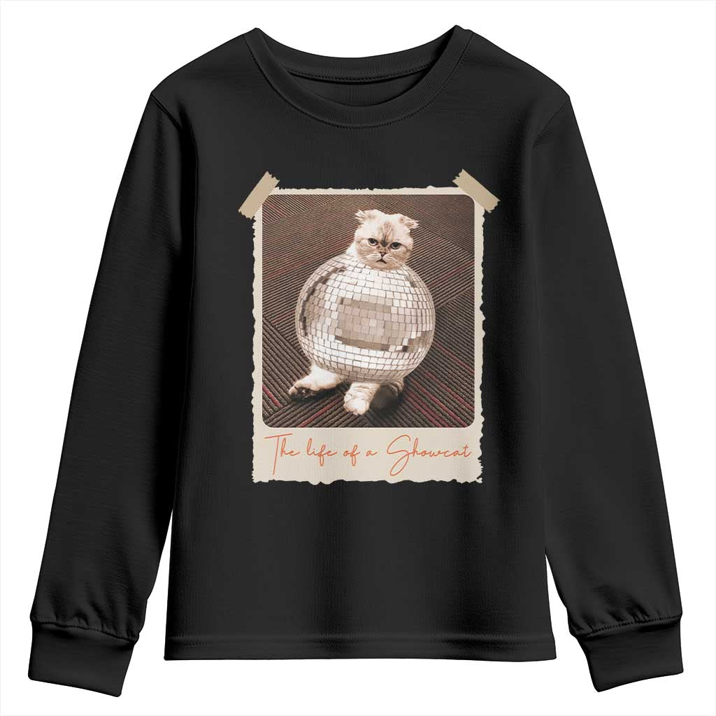 The Life Of A Showcat Youth Sweatshirt Funny Vintage Photo Cat Era - Wonder Print Shop