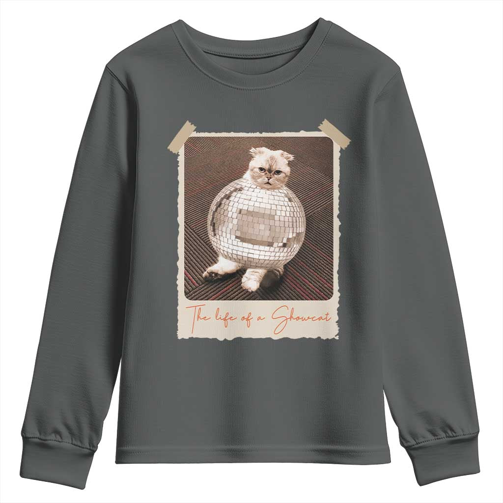 The Life Of A Showcat Youth Sweatshirt Funny Vintage Photo Cat Era - Wonder Print Shop