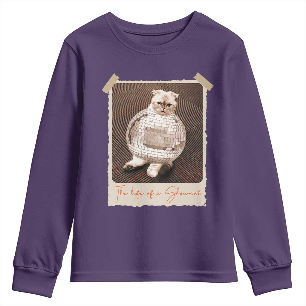 The Life Of A Showcat Youth Sweatshirt Funny Vintage Photo Cat Era - Wonder Print Shop