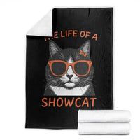 The Life Of A Showcat Throw Blanket Funny Cat Showgirl Era - Wonder Print Shop