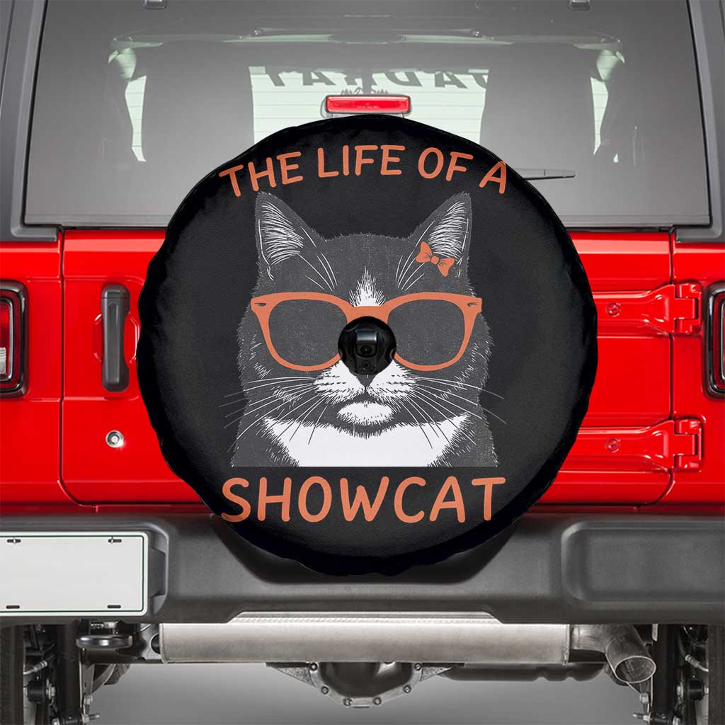 The Life Of A Showcat Spare Tire Cover Funny Cat Showgirl Era - Wonder Print Shop