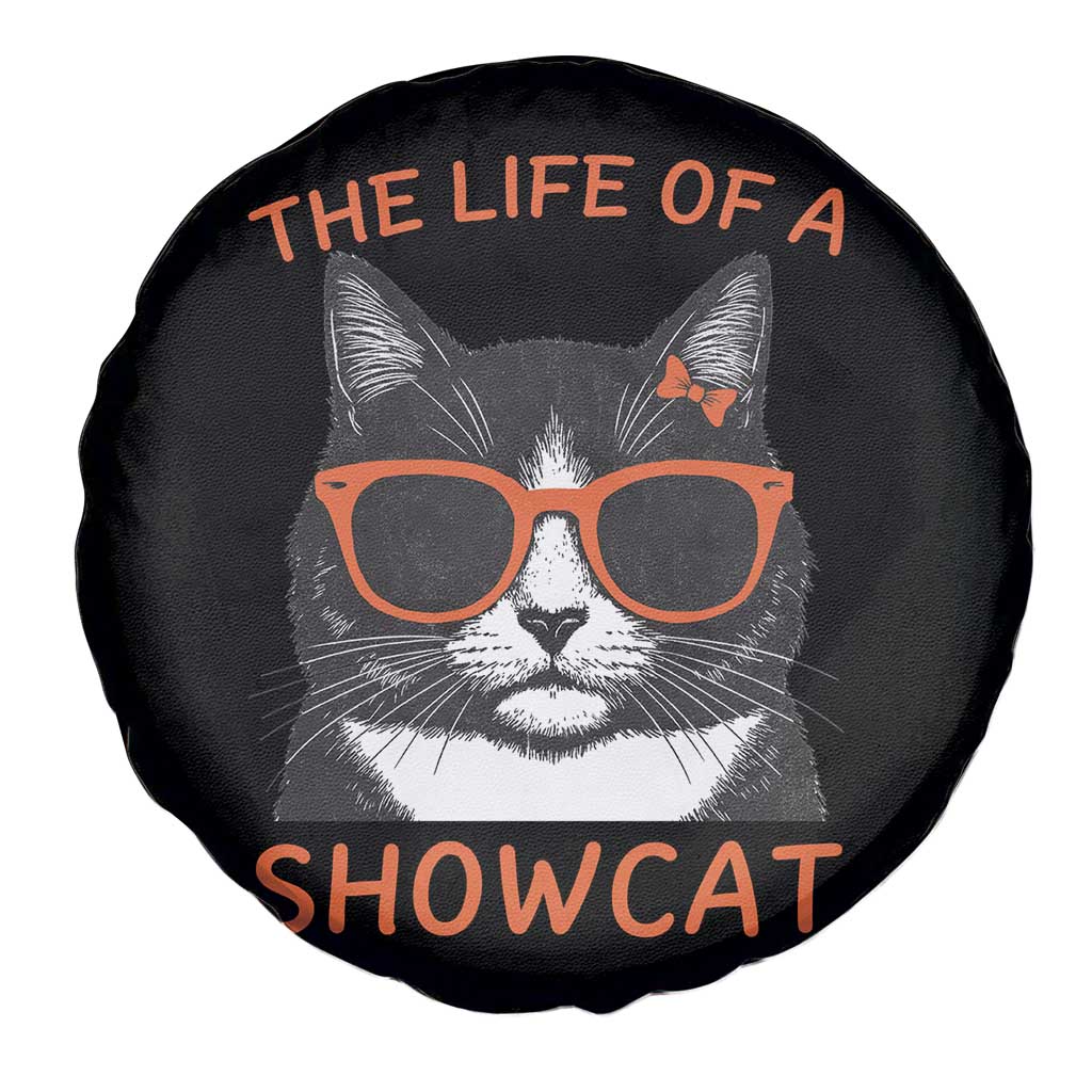 The Life Of A Showcat Spare Tire Cover Funny Cat Showgirl Era - Wonder Print Shop