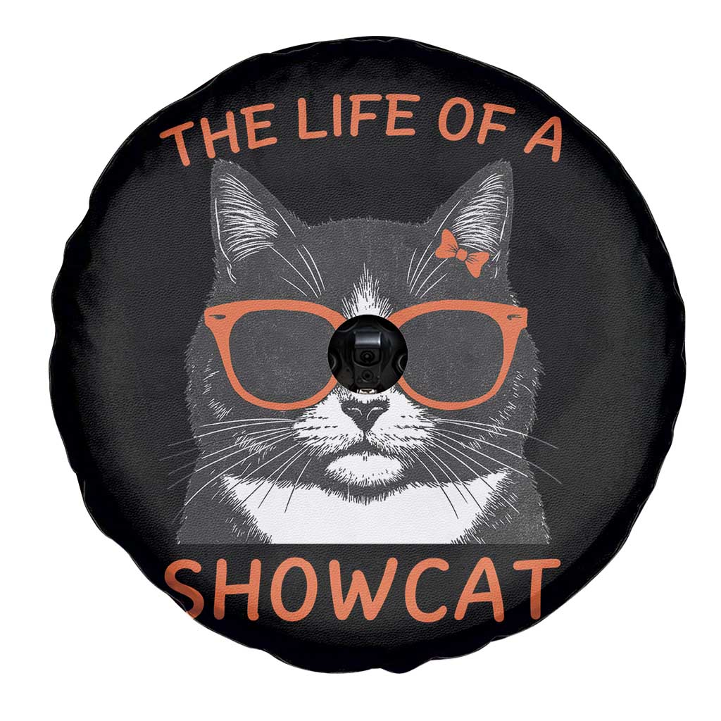 The Life Of A Showcat Spare Tire Cover Funny Cat Showgirl Era - Wonder Print Shop