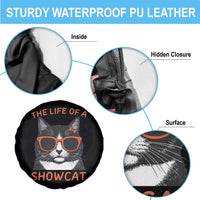 The Life Of A Showcat Spare Tire Cover Funny Cat Showgirl Era - Wonder Print Shop