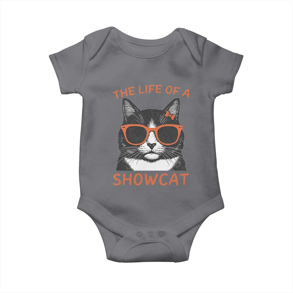 The Life Of A Showcat Baby Onesie Funny Cat Showgirl Era - Wonder Print Shop