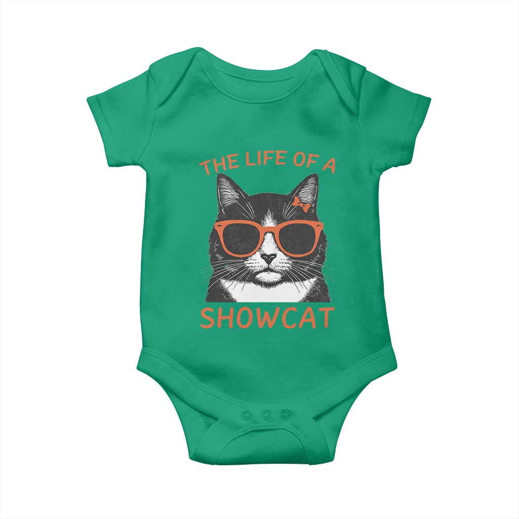 The Life Of A Showcat Baby Onesie Funny Cat Showgirl Era - Wonder Print Shop