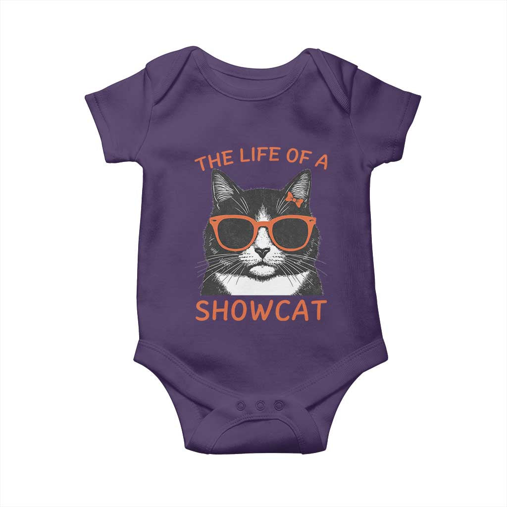The Life Of A Showcat Baby Onesie Funny Cat Showgirl Era - Wonder Print Shop