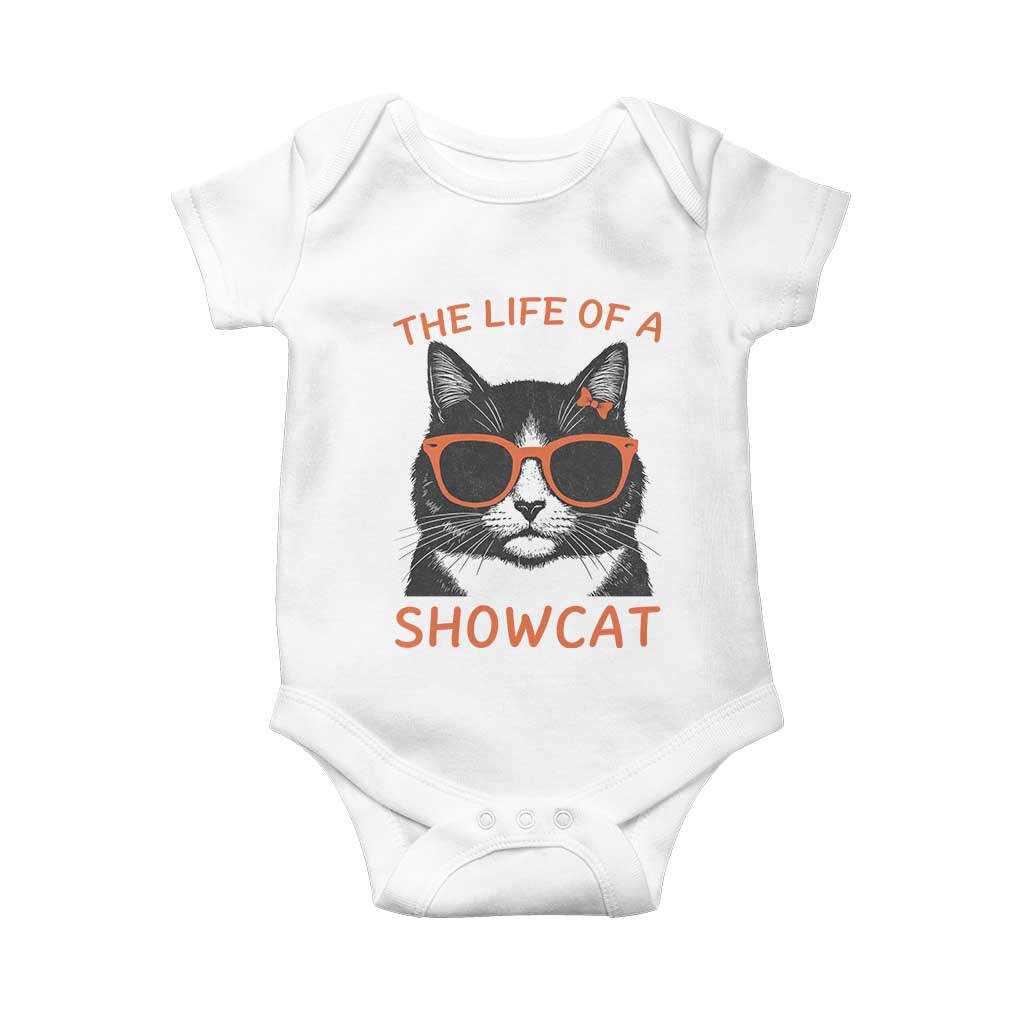 The Life Of A Showcat Baby Onesie Funny Cat Showgirl Era - Wonder Print Shop