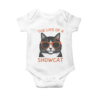 The Life Of A Showcat Baby Onesie Funny Cat Showgirl Era - Wonder Print Shop