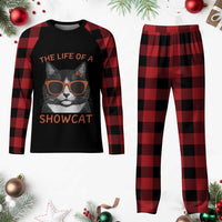 The Life Of A Showcat Plaid Pajama Set Funny Cat Showgirl Era - Wonder Print Shop