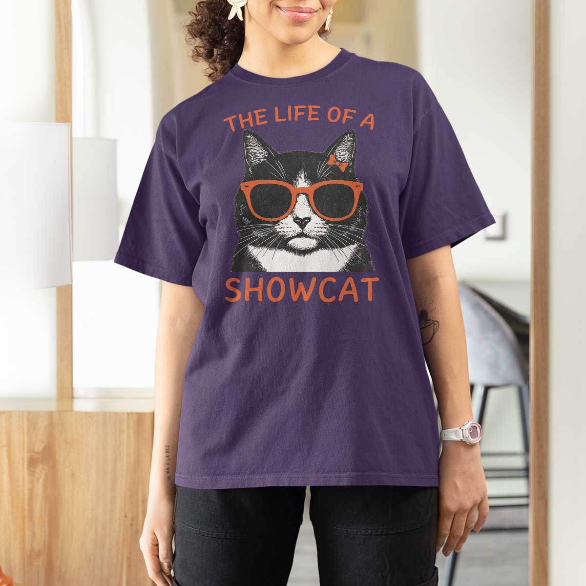 The Life Of A Showcat T Shirt For Women Funny Cat Showgirl Era TS10