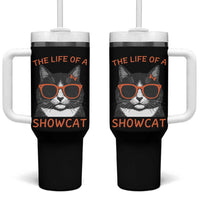 The Life Of A Showcat Tumbler With Handle Funny Cat Showgirl Era - Wonder Print Shop