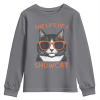 The Life Of A Showcat Youth Sweatshirt Funny Cat Showgirl Era - Wonder Print Shop