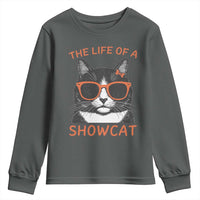 The Life Of A Showcat Youth Sweatshirt Funny Cat Showgirl Era - Wonder Print Shop