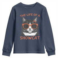 The Life Of A Showcat Youth Sweatshirt Funny Cat Showgirl Era - Wonder Print Shop