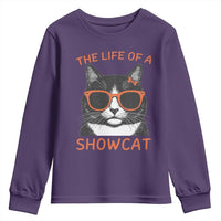 The Life Of A Showcat Youth Sweatshirt Funny Cat Showgirl Era - Wonder Print Shop