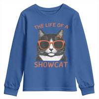 The Life Of A Showcat Youth Sweatshirt Funny Cat Showgirl Era - Wonder Print Shop
