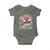 Hawaii Christmas Baby Onesie Retro African American Surfing Santa With Tattoos Aloha Christmas